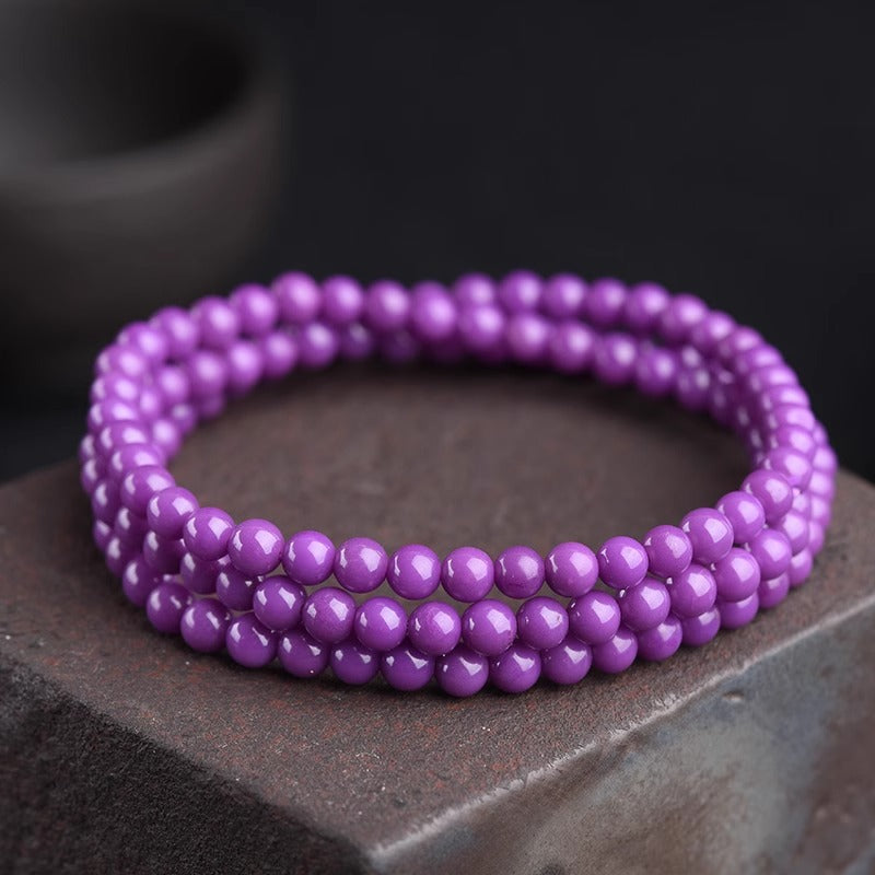 Purple Lepidolite bracelet-3loops