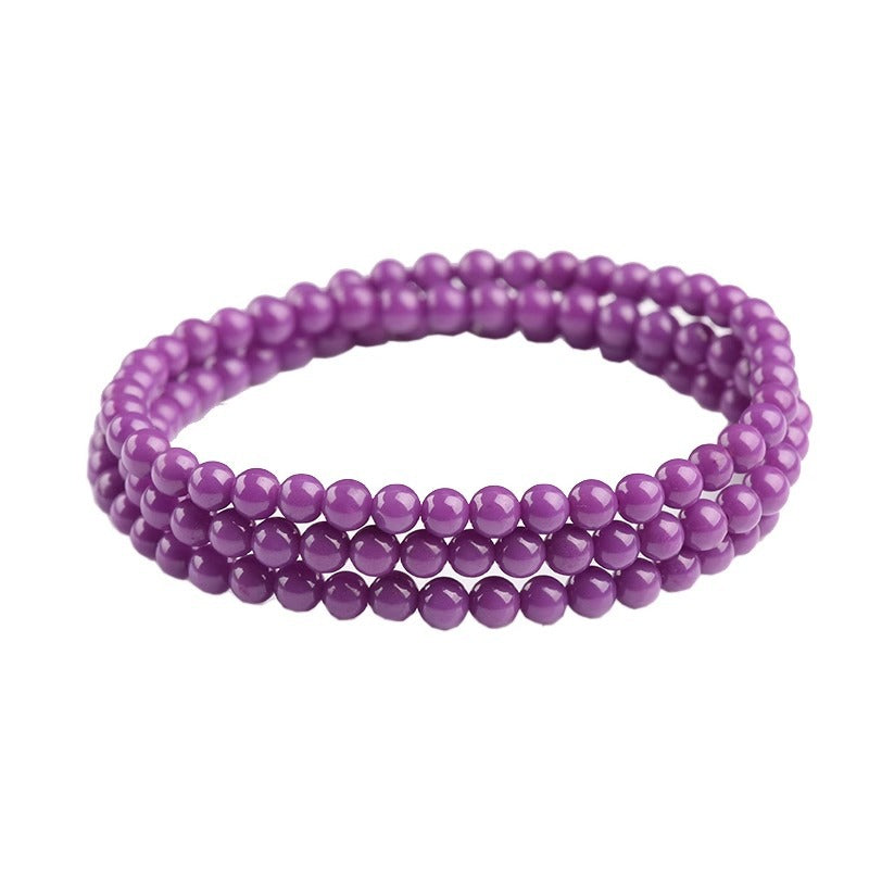 Purple Lepidolite bracelet-3loops