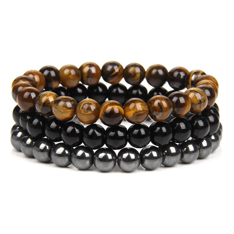 Black Tiger Eye Agate Bracelet Kit