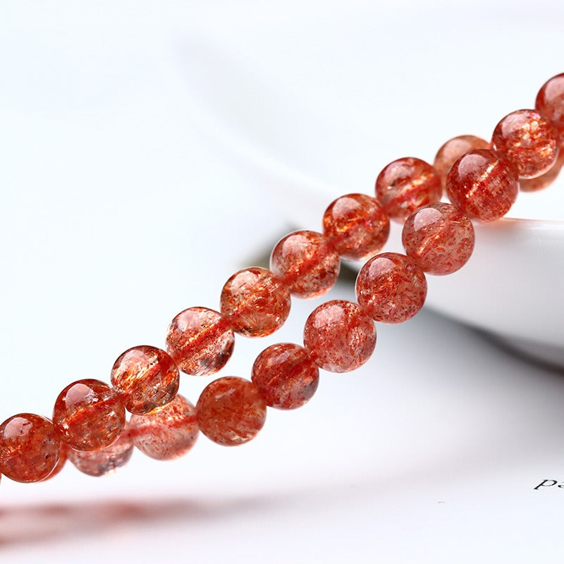 Strawberry crystal 3loops bracelet02