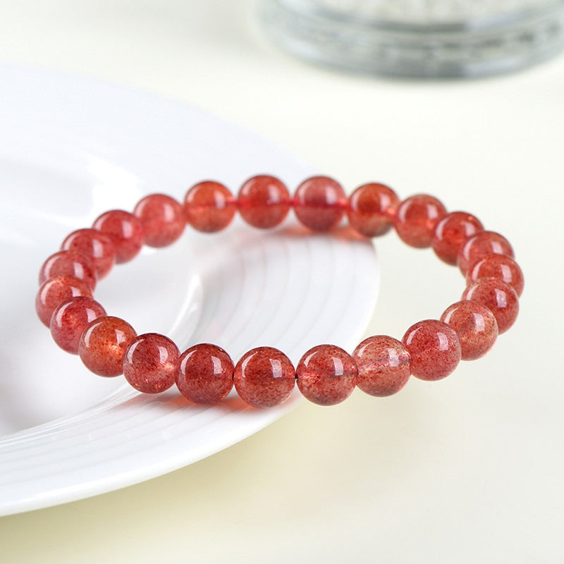 Strawberry Crystal Quartz Bracelet 7A_01