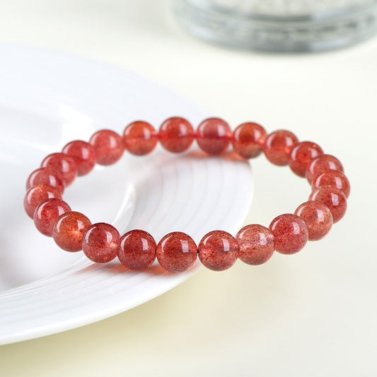 Strawberry Crystal Quartz Bracelet 7A_01