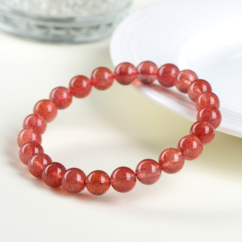 Strawberry Crystal Quartz Bracelet 7A_04