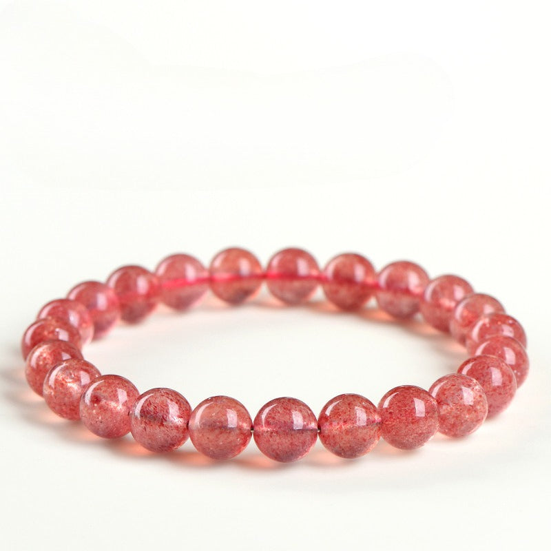 Strawberry Quartz bracelet 6A02