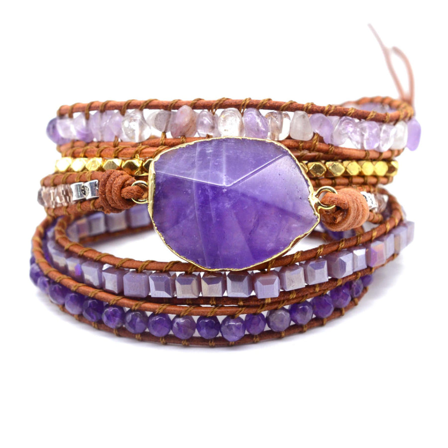 Amethyst Beaded Handmade Bracelet01