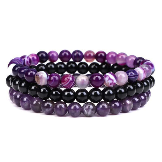 Purple Set Agate Bracelet KIT