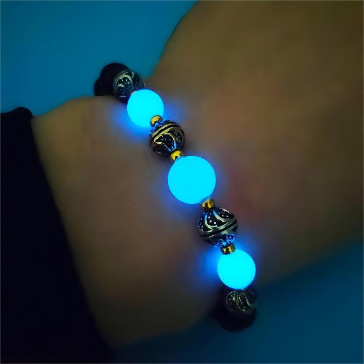 Volcanic stone luminous beaded bracelet - KALUCK