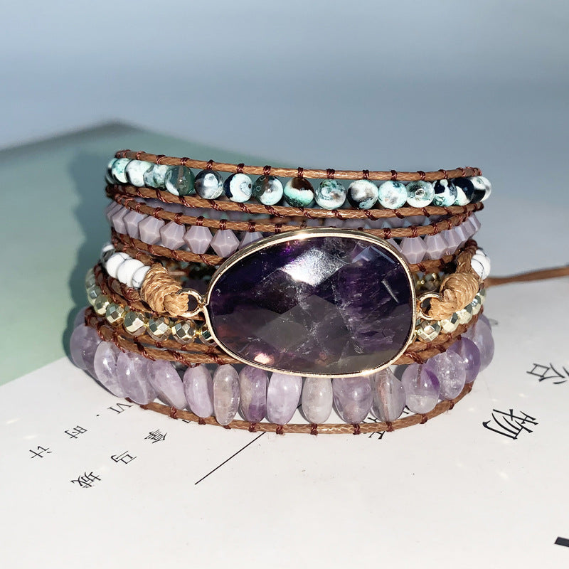 Dark Amethyst Crystal bracelet04