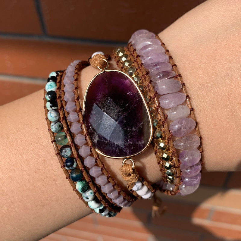 Dark Amethyst Crystal bracelet02