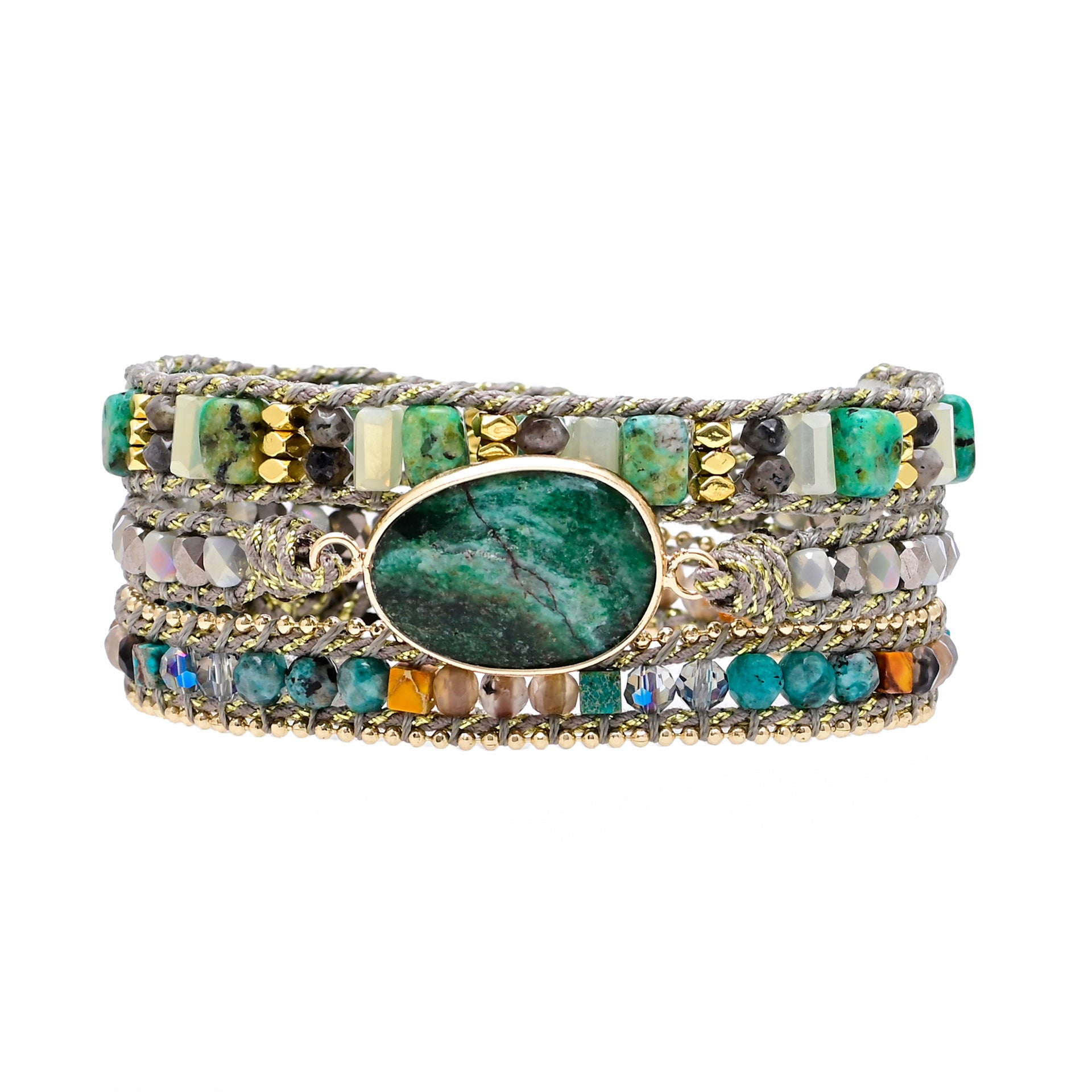 Green_Mica_bohemian Bracelet01