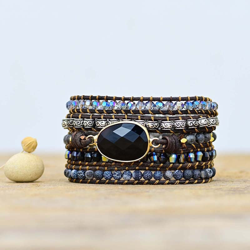 Black Agate Bohemian Bracelet - KALUCK