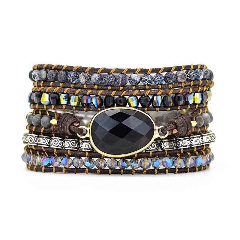 Black Agate Bohemian Bracelet - KALUCK