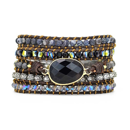 Black Agate Bohemian Bracelet - KALUCK