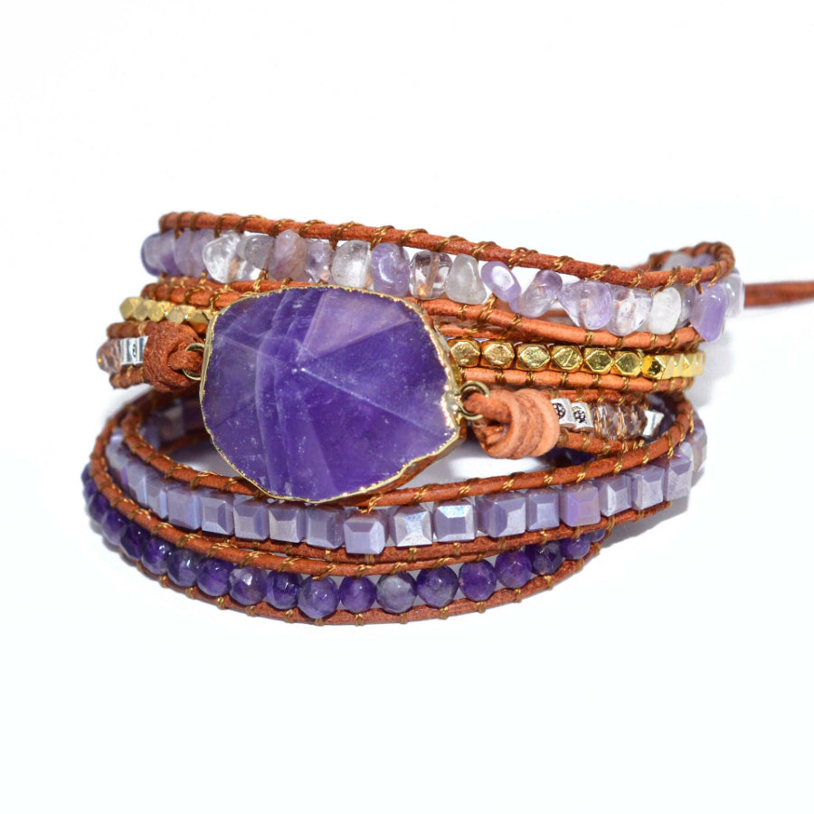 Amethyst Beaded Handmade Bracelet02